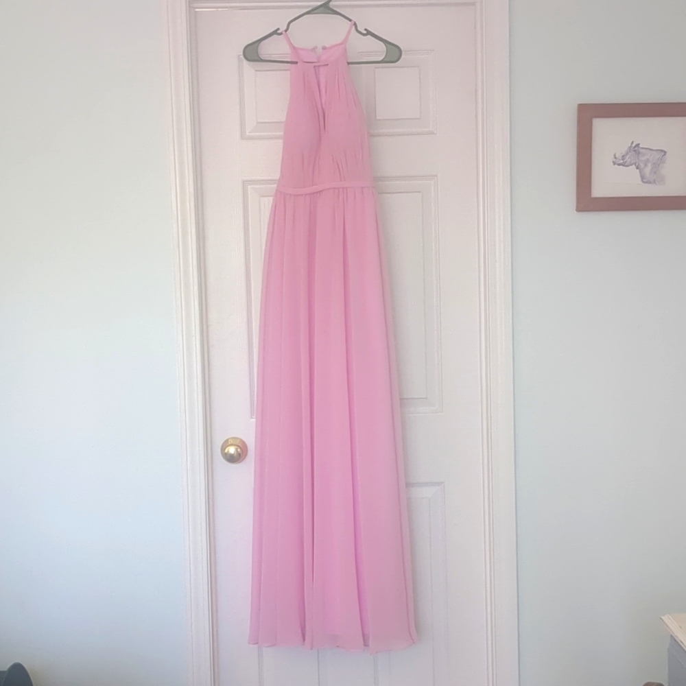 Pink Formal Dress with Cutout Back